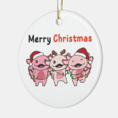 Axolotl kerstmis Axolotls Merry Kerstmis Keramisch Ornament (Links)