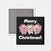 Axolotl Kerstmis Axolotls Merry Kerstmis Ma Magneet (Voorkant / Achterkant)