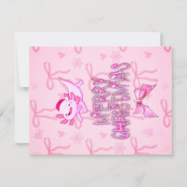 Axolotl-Kerstmis Briefkaart