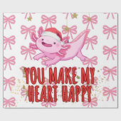 Axolotl-Kerstmis Cadeaupapier (Vlak)