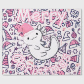 Axolotl-Kerstmis Cadeaupapier (Vlak)