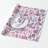 Axolotl-Kerstmis Cadeaupapier (Uitgerold)