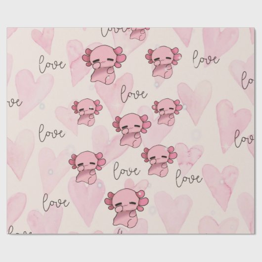 Axolotl-Kerstmis Cadeaupapier (Vlak)