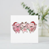 Axolotl Kerstmis Dieren Sweet Axolota Kaart (Staand voorkant)