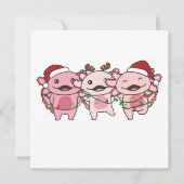 Axolotl Kerstmis Dieren Sweet Axolota Kaart (Voorkant)