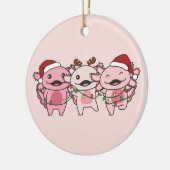 Axolotl Kerstmis Dieren Sweet Axolota Keramisch Ornament (Links)