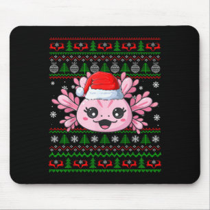 Axolotl Kerstmis Horrortrui Sint Axolotl Kop Muismat