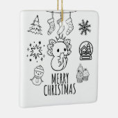 Axolotl-Kerstmis Keramisch Ornament (Rechts)