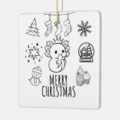 Axolotl-Kerstmis Keramisch Ornament (Links)