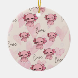 Axolotl-Kerstmis Keramisch Ornament