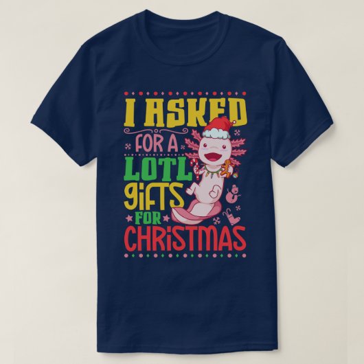 Axolotl Kerstmis T-shirt (Design voorkant)