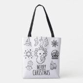 Axolotl-Kerstmis Tote Bag (Achterkant)