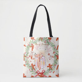 Axolotl-Kerstmis Tote Bag