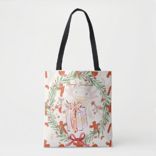 Axolotl-Kerstmis Tote Bag