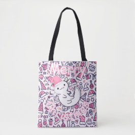 Axolotl-Kerstmis Tote Bag