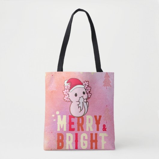 Axolotl-Kerstmis Tote Bag (Voorkant)