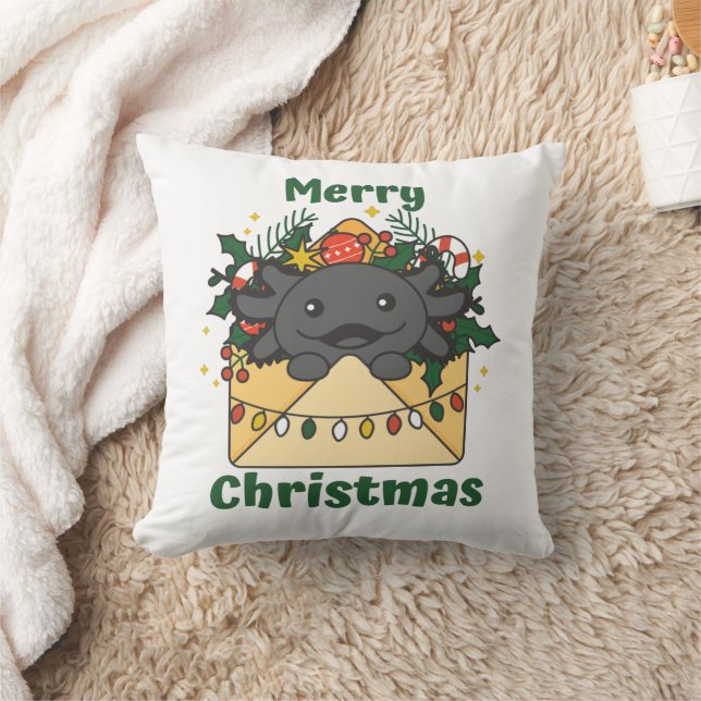 Axolotl Kerstmis Winter Animals Axolotl Kussen (Deken)