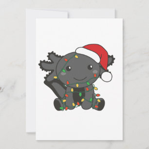 Axolotl Kerstmis Winter Dieren Axolotls Feestdagenkaart