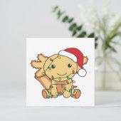 Axolotl Kerstmis Winter Dieren Axolotls Kaart (Staand voorkant)