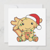 Axolotl Kerstmis Winter Dieren Axolotls Kaart (Voorkant)