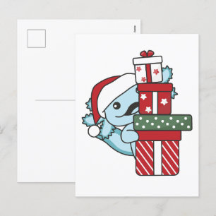 Axolotl kerstmis winterdieren Axolotl Holi Feestdagenkaart
