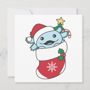 Axolotl Kerstmis winterdieren Axolotls Hol Feestdagenkaart
