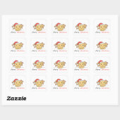 Axolotl Kerstmis winterdieren Axolotls squ Vierkante Sticker (Vel)