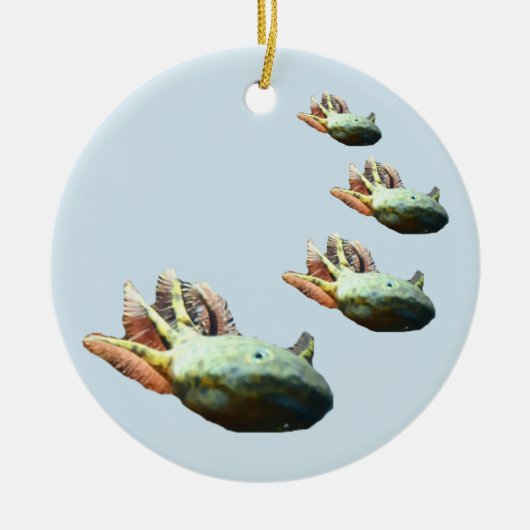 AXOLOTL kerstversiering Keramisch Ornament (Voorkant)