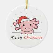 Axolotl kerstwinterdieren Axolotl Keramisch Ornament (Voorkant)