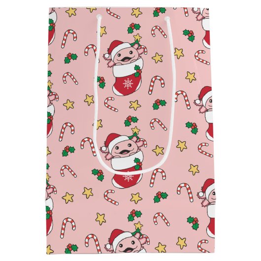 Axolotl kerstwinterdieren Axolotl Medium Cadeauzakje (Achterkant)