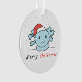 Axolotl kerstwinterdieren Axolotl Ornament (voorkant)