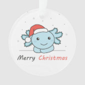 Axolotl kerstwinterdieren Axolotl Ornament (voorkant)