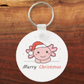 Axolotl kerstwinterdieren Axolotl Sleutelhanger (Voorkant)