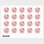Axolotl Kerstwinterdieren Axolotls Classic Ronde Sticker (Vel)