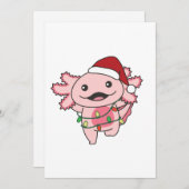 Axolotl Kerstwinterdieren Axolotls Feestdagenkaart (Voorkant / Achterkant)
