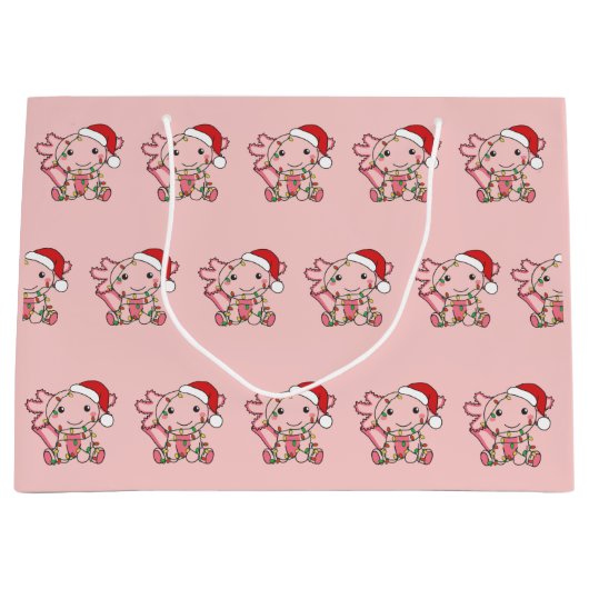 Axolotl-kerstwinterdieren Axolotls groot Gi Cadeauzakje (Voorkant)