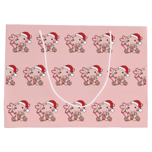 Axolotl-kerstwinterdieren Axolotls groot Gi Groot Cadeauzakje (Achterkant)