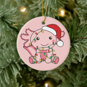 Axolotl-kerstwinterdieren Axolotls-keramische prod Keramisch Ornament
