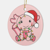 Axolotl-kerstwinterdieren Axolotls-keramische prod Keramisch Ornament (Links)