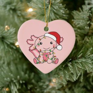 Axolotl-kerstwinterdieren Axolotls-keramische prod Keramisch Ornament