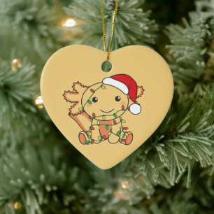Axolotl-kerstwinterdieren Axolotls-keramische prod Keramisch Ornament