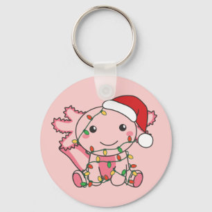 Axolotl Kerstwinterdieren Axolotls Sleutelhanger