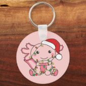 Axolotl Kerstwinterdieren Axolotls Sleutelhanger (Voorkant)
