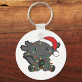 Axolotl Kerstwinterdieren Axolotls Sleutelhanger (Voorkant)
