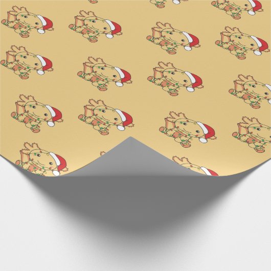Axolotl Kerstwinterdieren Axolotls Wrapping Cadeaupapier (Hoek)