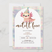 Axolotl kids birthday kaart (Voorkant)