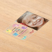 Axolotl Kinder Schattigee Salamander Foto Verjaard Acryl Uitnodigingen (Laagn)