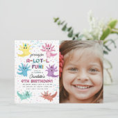 Axolotl Kinder Schattigee Salamander Foto Verjaard Kaart (Staand voorkant)