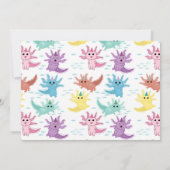 Axolotl Kinder Schattigee Salamander Foto Verjaard Kaart (Achterkant)