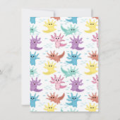 Axolotl Kinder Schattigee Salamander Kinder Meisje Bedankkaart (Achterkant)